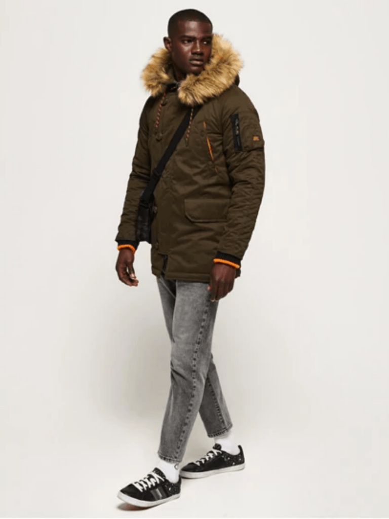 Armygrøn Superdry Herre SDX Parka Jakke S Superdry