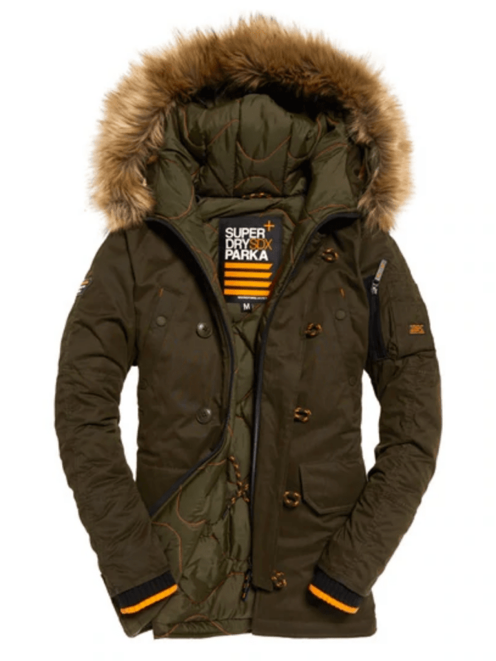 Armygrøn Superdry Herre SDX Parka Jakke S Superdry