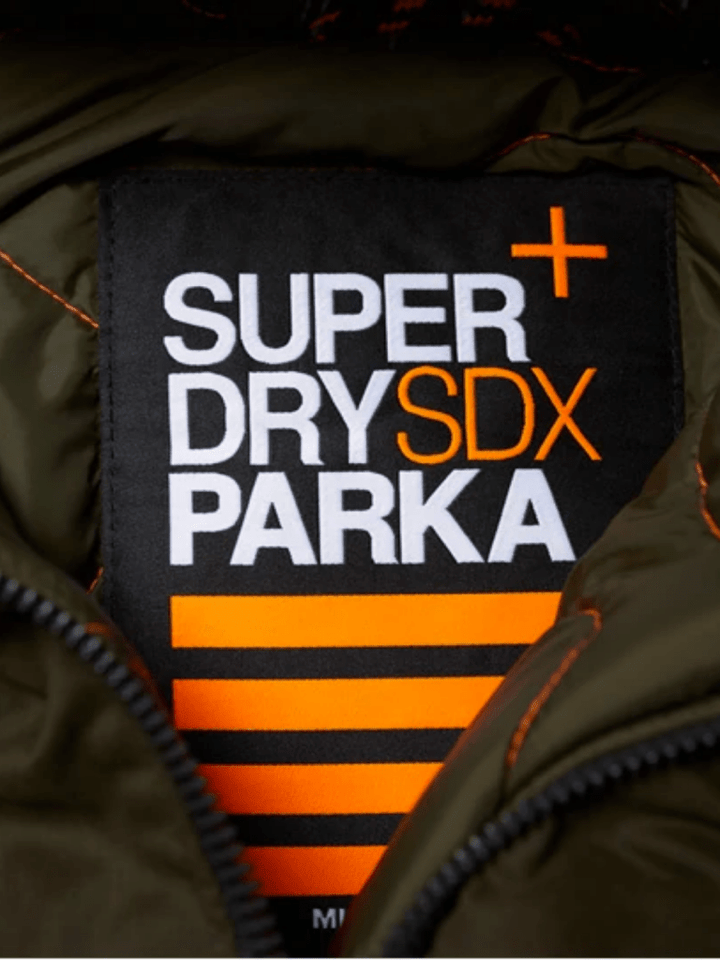 Armygrøn Superdry Herre SDX Parka Jakke S Superdry