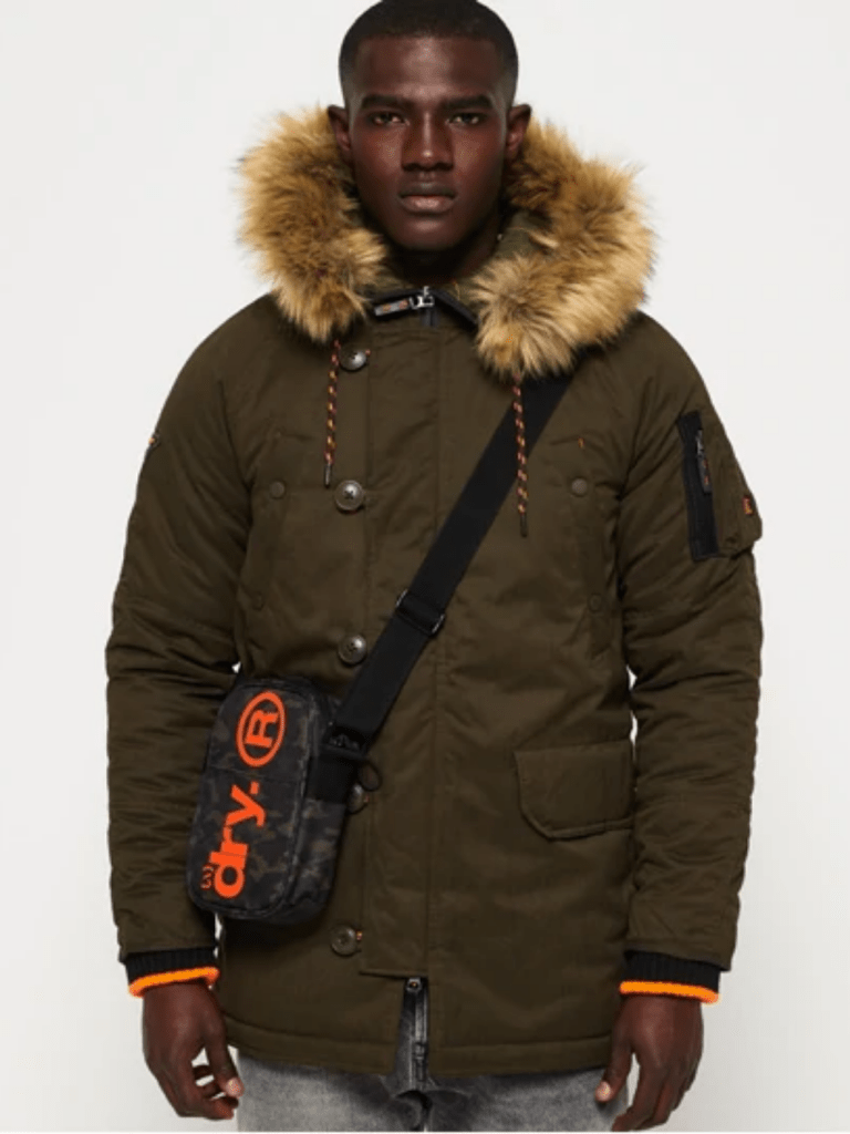 Armygrøn Superdry Herre SDX Parka Jakke S Superdry