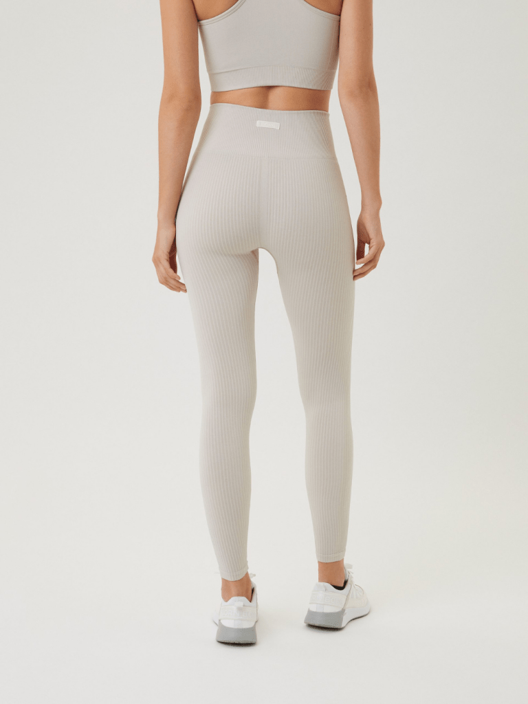 Beige Björn Borg High Waist Rib Tights S/M Björn Borg