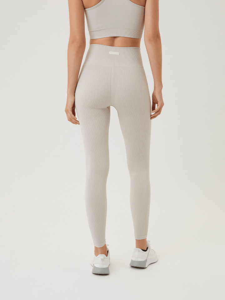 Beige Björn Borg High Waist Rib Tights S/M Björn Borg