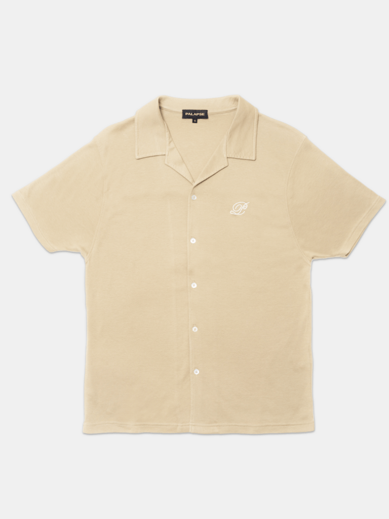 Beige Palapse Camp Collar Herre Skjorte XS Palapse