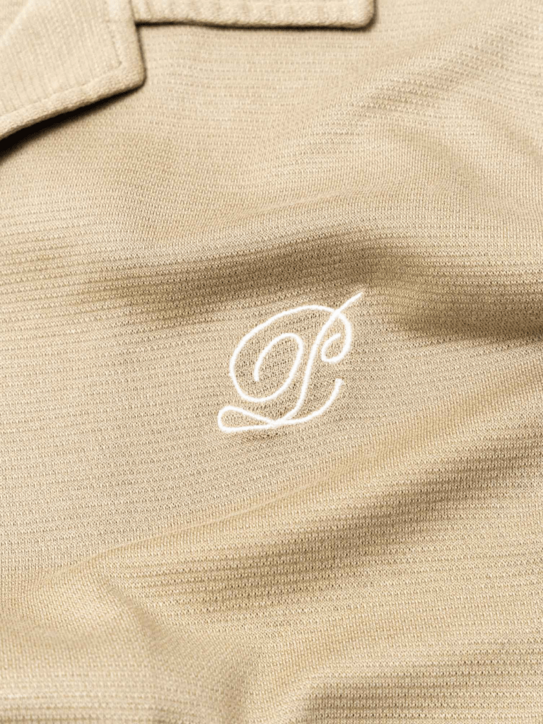 Beige Palapse Camp Collar Herre Skjorte XS Palapse