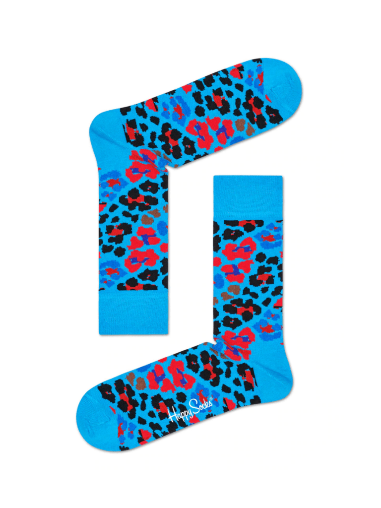 Blå Happy Socks Leopard Sok Til Hende 36 - 40 Happy Socks