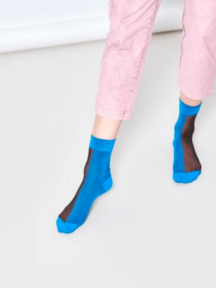 Blå Hysteria Filippa Ankel Strømpe One Size ( 36 - 41 ) Hysteria