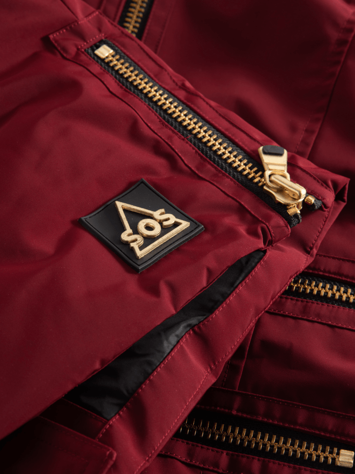 Bordeaux SOS Dun SKi Vest 34 SOS Black Snow