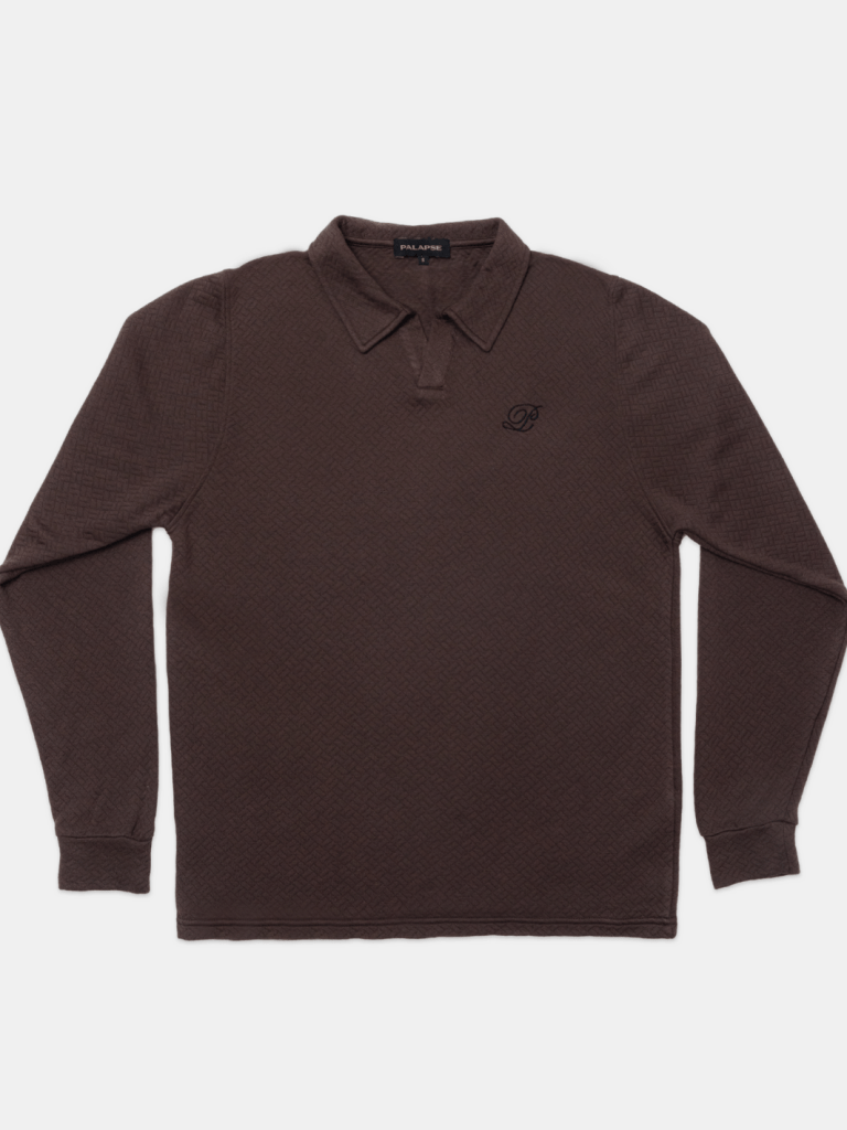 Brun Mønstret Langærmet Palapse Polo XS Palapse