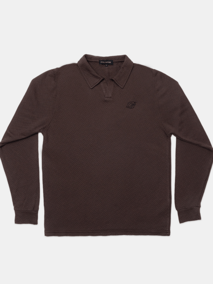 Brun Mønstret Langærmet Palapse Polo XS Palapse