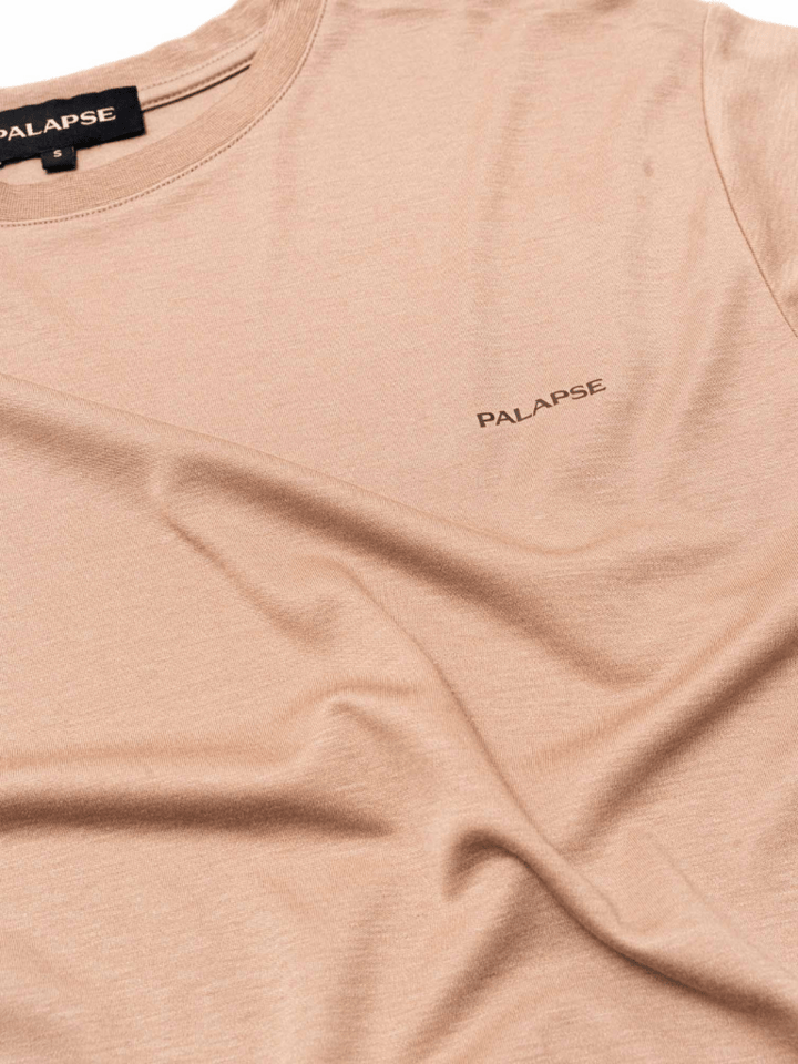 Camel Farvet Palapse Lyocell T-Shirt XS Palapse