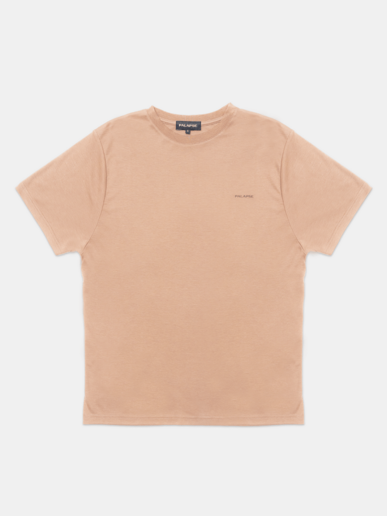 Camel Farvet Palapse Lyocell T-Shirt XS Palapse