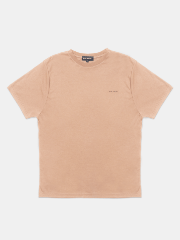 Camel Farvet Palapse Lyocell T-Shirt XS Palapse
