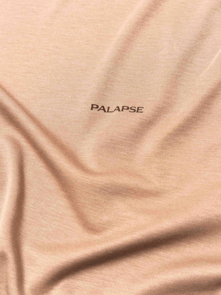 Camelfarvet Langærmet Palapse Lyocell Herre T-Shirt XS Palapse