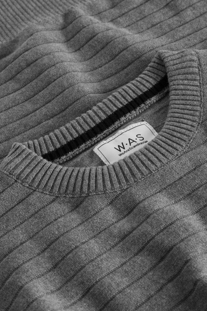 Grå Rundhalset W.A.S Miami Strik S WeAreScandinavian