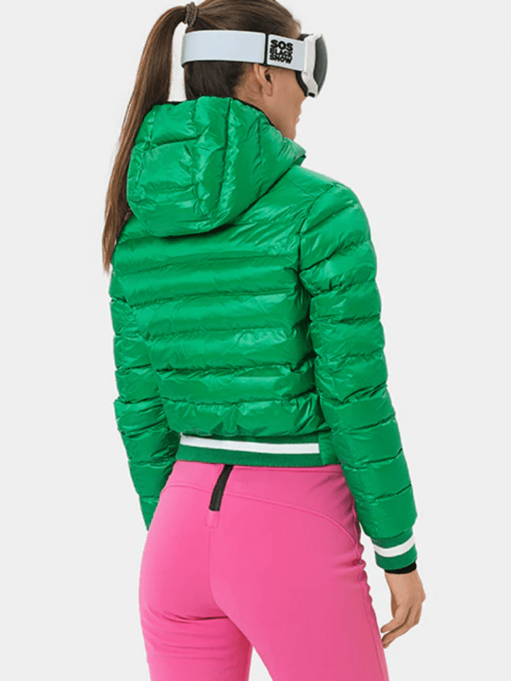 Grøn SOS Vera Midlayer Dun jakke 38 SOS Black Snow