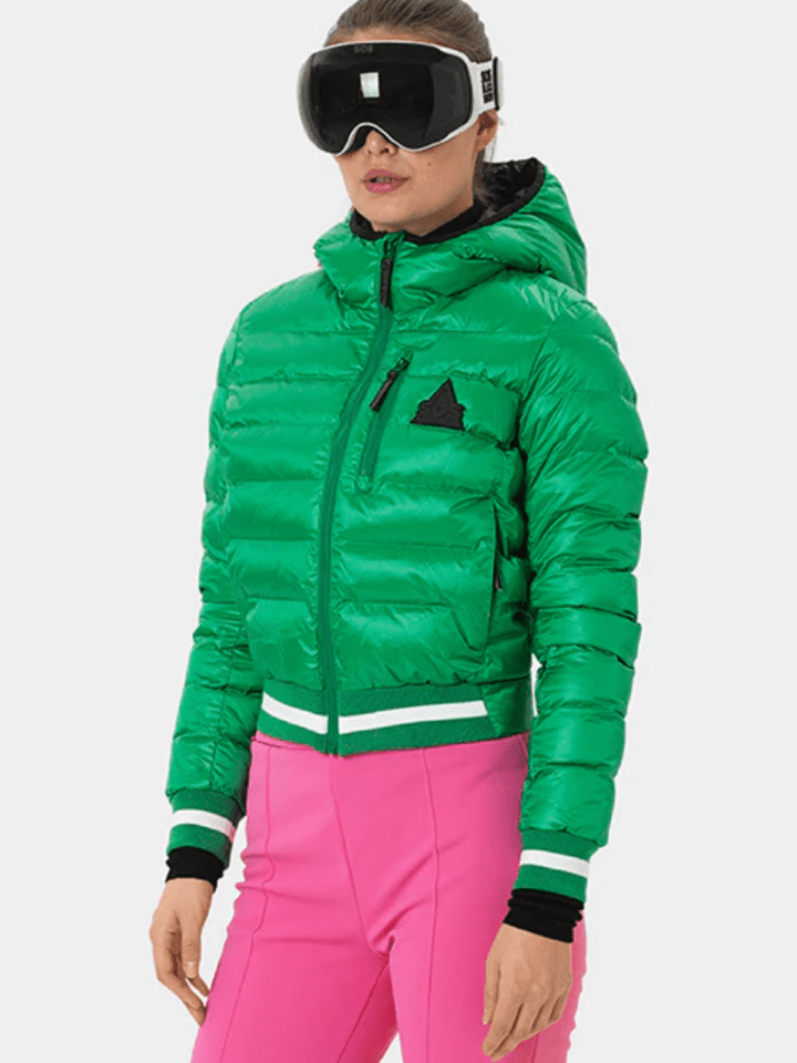 Grøn SOS Vera Midlayer Dun jakke 38 SOS Black Snow