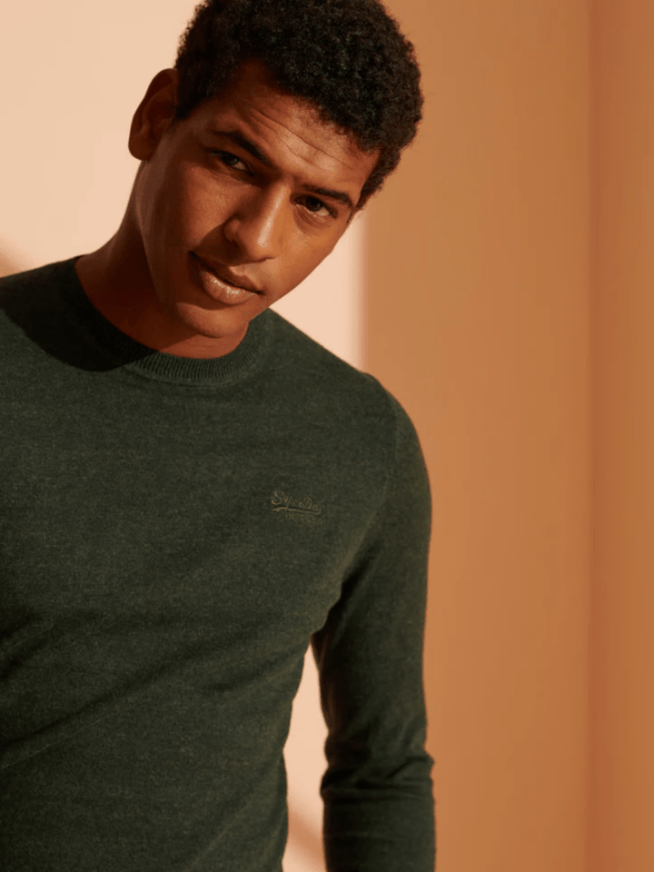 Grøn Superdry Rundhalset Herre Strik M Superdry