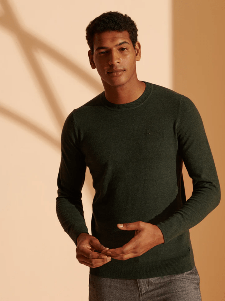 Grøn Superdry Rundhalset Herre Strik M Superdry