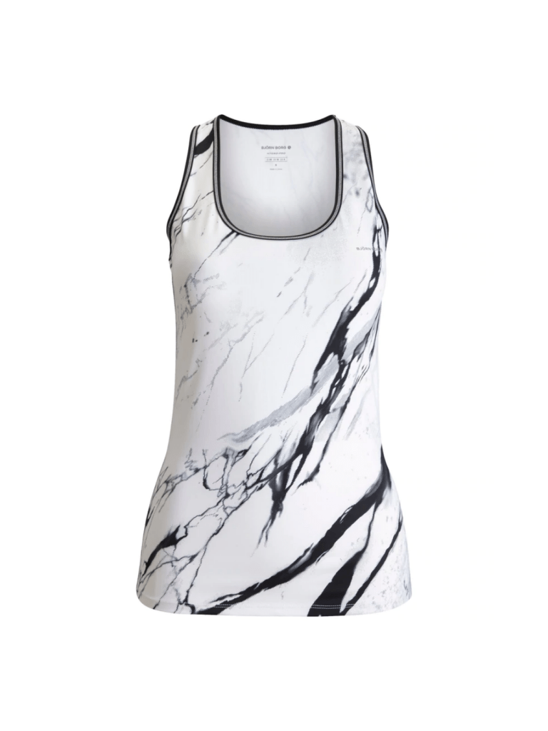 Hvid Björn Borg Pamela Tanktop I Marmor Mønster M Björn Borg