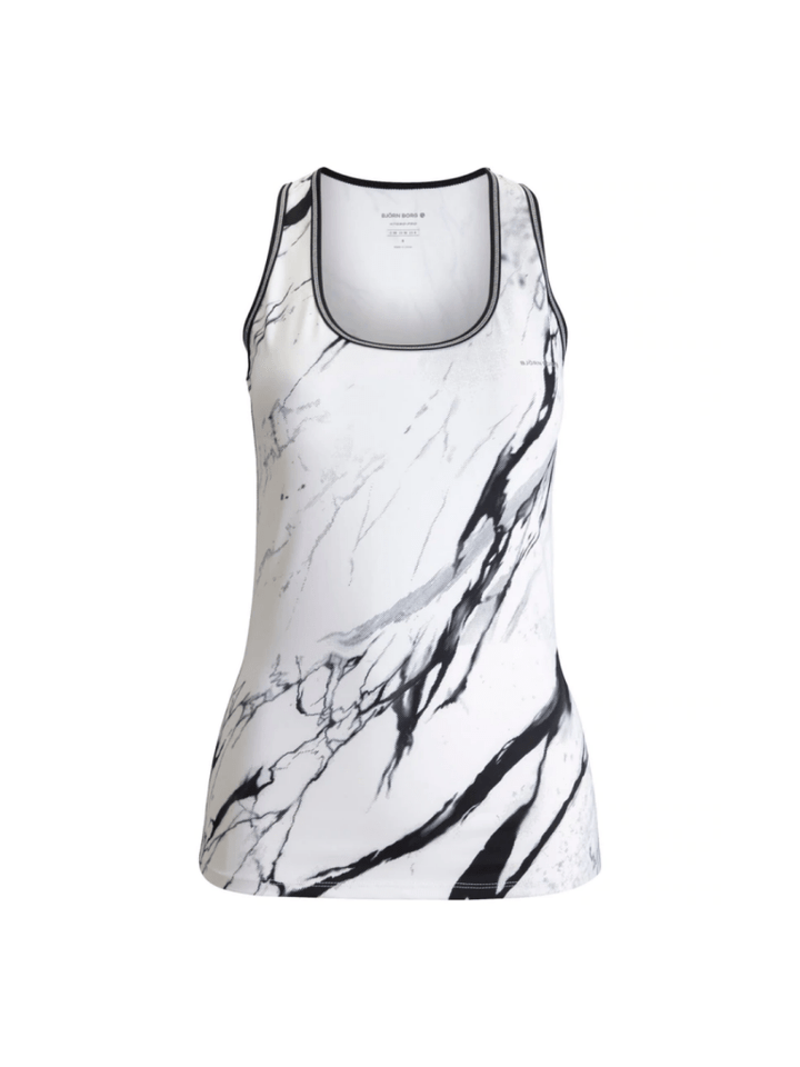 Hvid Björn Borg Pamela Tanktop I Marmor Mønster M Björn Borg