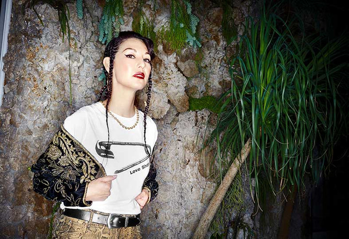 Hvid Icôn Love Shop ”Det Løse Liv” Dame T-shirt XS 360° ICÔN