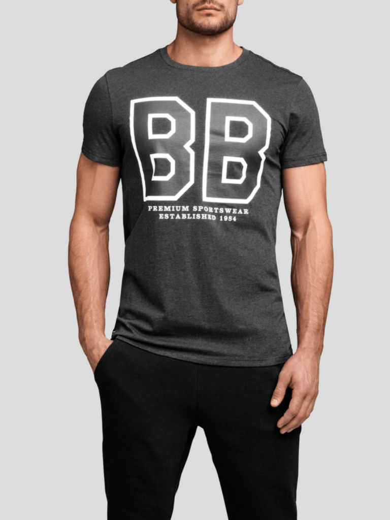 Koksgrå Björn College Logo T-Shirt S Björn Borg