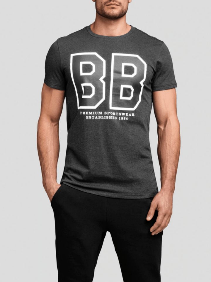 Koksgrå Björn College Logo T-Shirt S Björn Borg