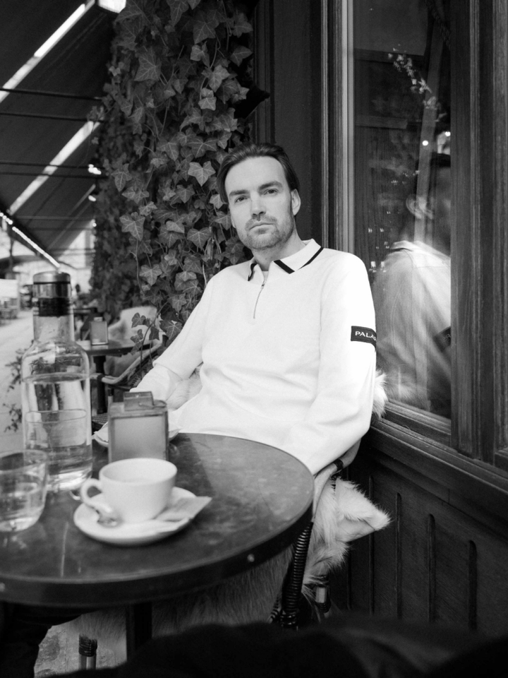 Langærmet Cremefarvet Palapse Herre Polo Med lynlås S Palapse