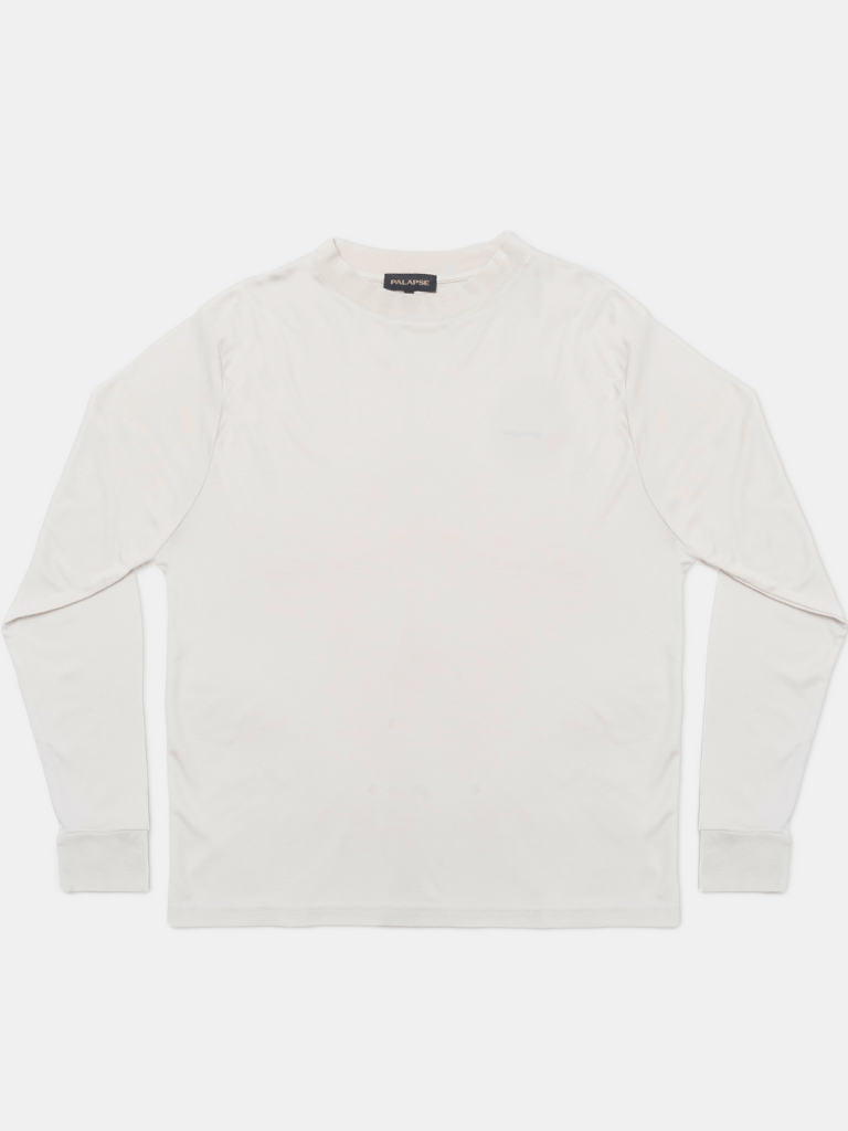 Langærmet Sandfarvet Palapse Lyocell Herre T-Shirt XS Palapse