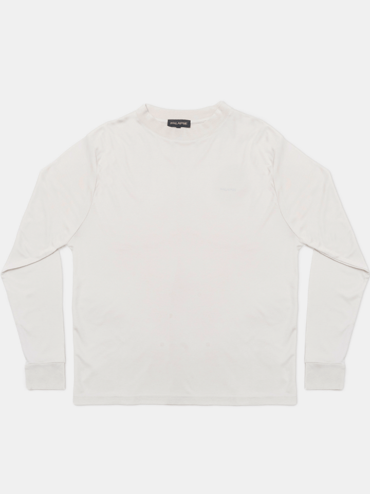 Langærmet Sandfarvet Palapse Lyocell Herre T-Shirt XS Palapse