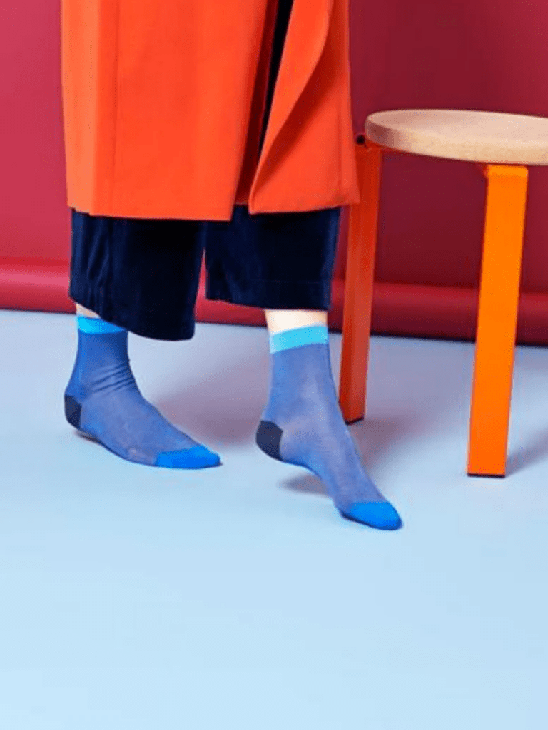 Lyseblå Hysteria Grace Ankel Strømpe 36 - 38 Hysteria