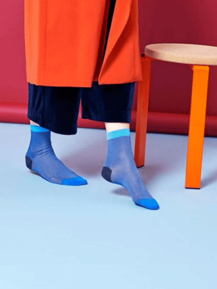 Lyseblå Hysteria Grace Ankel Strømpe 36 - 38 Hysteria