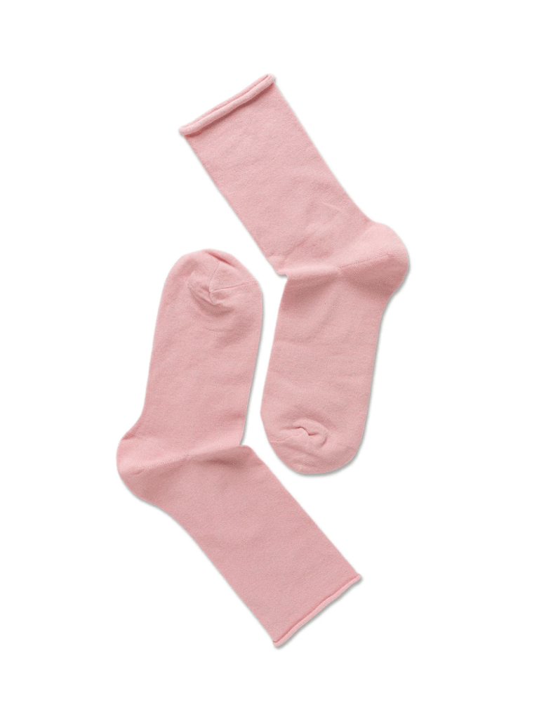 Lyserød Note Dame Roll Down Strømpe One Size ( 36 - 41 ) Note