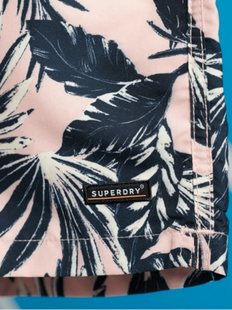 Lyserød Superdry Herre Edit Badeshorts S Superdry