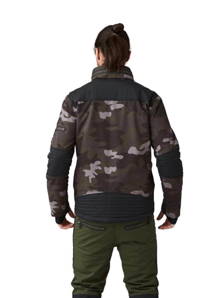 Mens Biker Jacket 48 SOS Black Snow