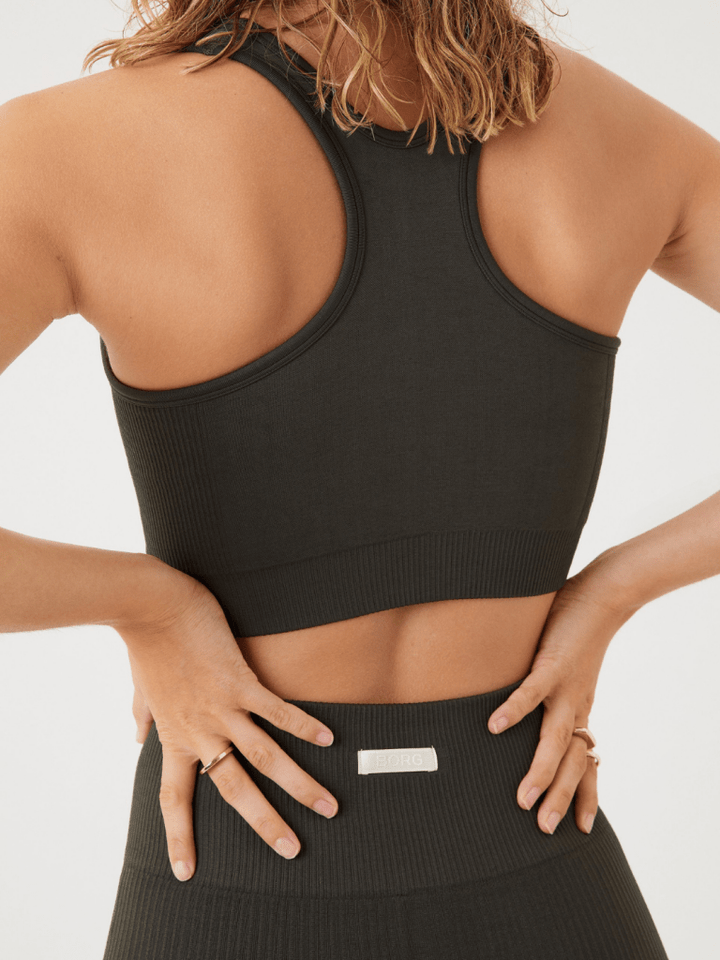 Mørk Oliven Grøn Björn Borg Performance Sport Top S/M Björn Borg