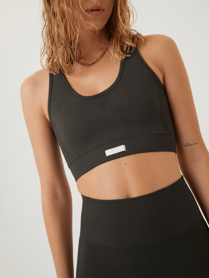 Mørk Oliven Grøn Björn Borg Performance Sport Top S/M Björn Borg