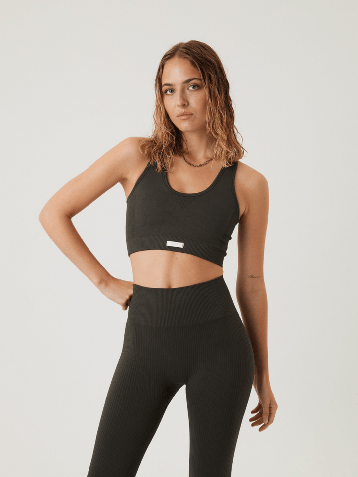 Mørk Oliven Grøn Björn Borg Performance Sport Top S/M Björn Borg