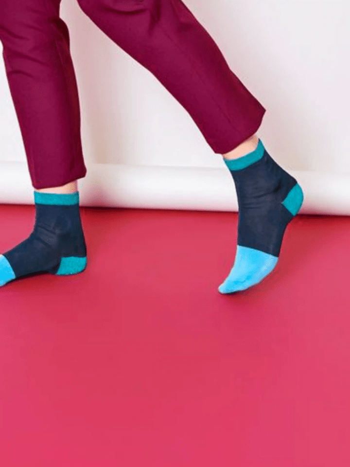 Mørkeblå Hysteria Liza Ankel Strømpe 36 - 38 Hysteria