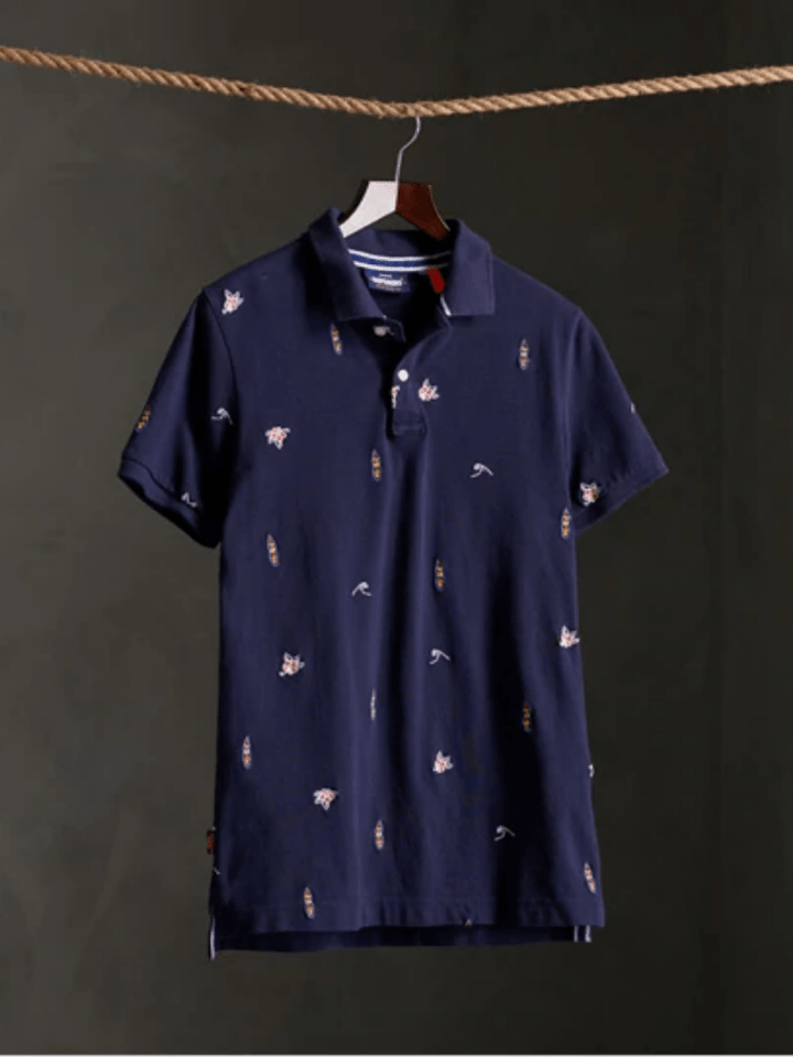 Mørkeblå Superdry Herre Pique Polo S Superdry