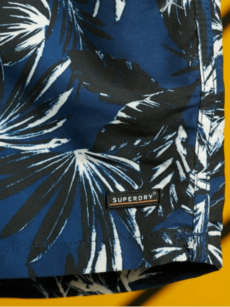 Navy Mønstret Superdry Edit Herre Badeshorts S Superdry
