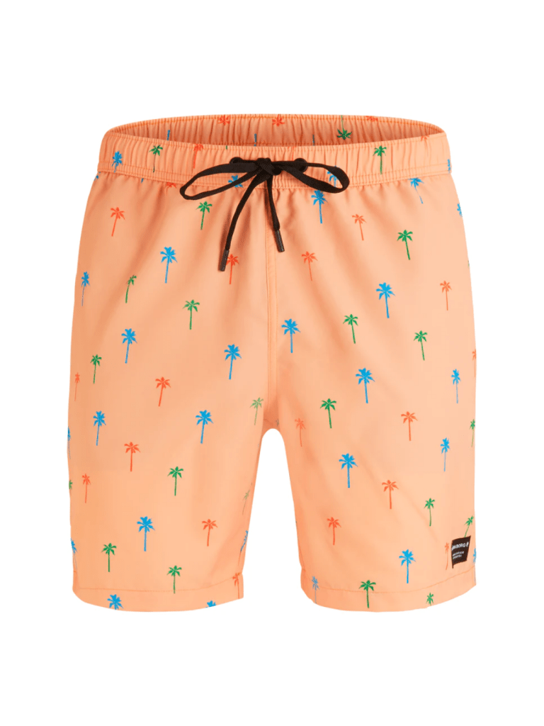 Orange Björn Borg badeshorts med palmer S Björn Borg