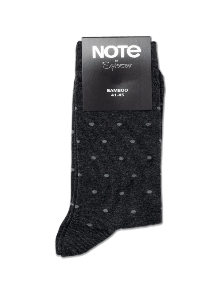 Prikket Koksgrå Note Bambus Sok 41 - 45 Note