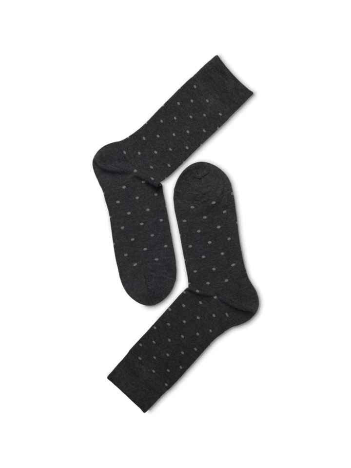 Prikket Koksgrå Note Bambus Sok 41 - 45 Note