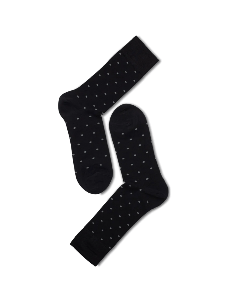 Prikket Sort Note Bambus Sok 41 - 45 Note