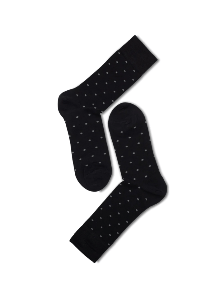 Prikket Sort Note Bambus Sok 41 - 45 Note