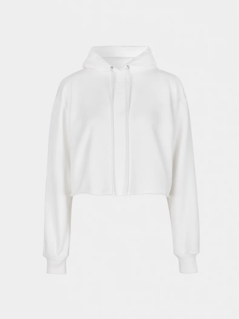 Råhvid Kort SOS Dame Hættetrøje Med Snortræk XS SOS Black Snow