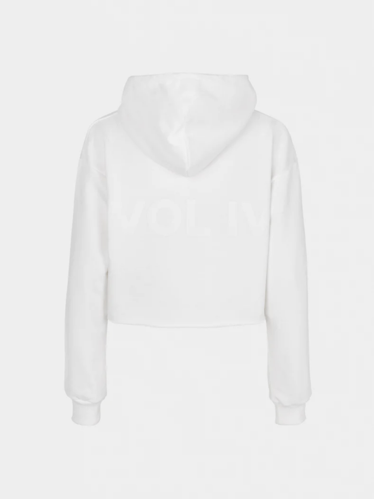 Råhvid Kort SOS Dame Hættetrøje Med Snortræk XS SOS Black Snow