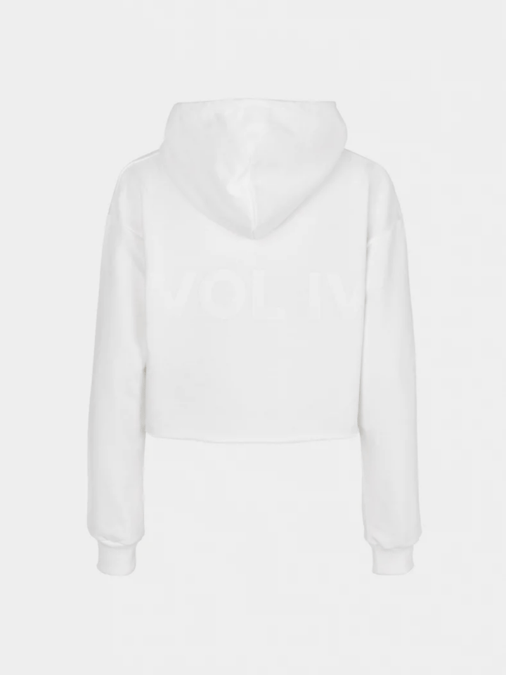 Råhvid Kort SOS Dame Hættetrøje Med Snortræk XS SOS Black Snow