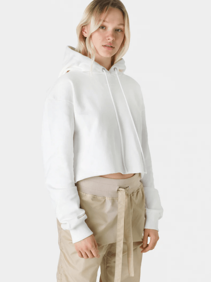 Råhvid Kort SOS Dame Hættetrøje Med Snortræk XS SOS Black Snow